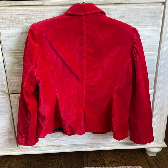 Vintage Red Velvet Blazer - Picture 2 of 3